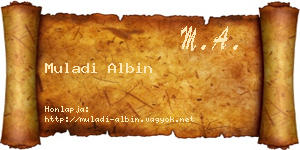 Muladi Albin névjegykártya